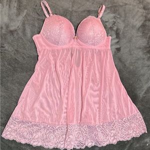 Pink Babydoll Lingerie